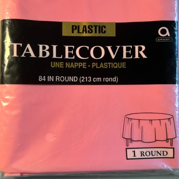 Pale Pink Round Table Cover - Picture 2 of 3